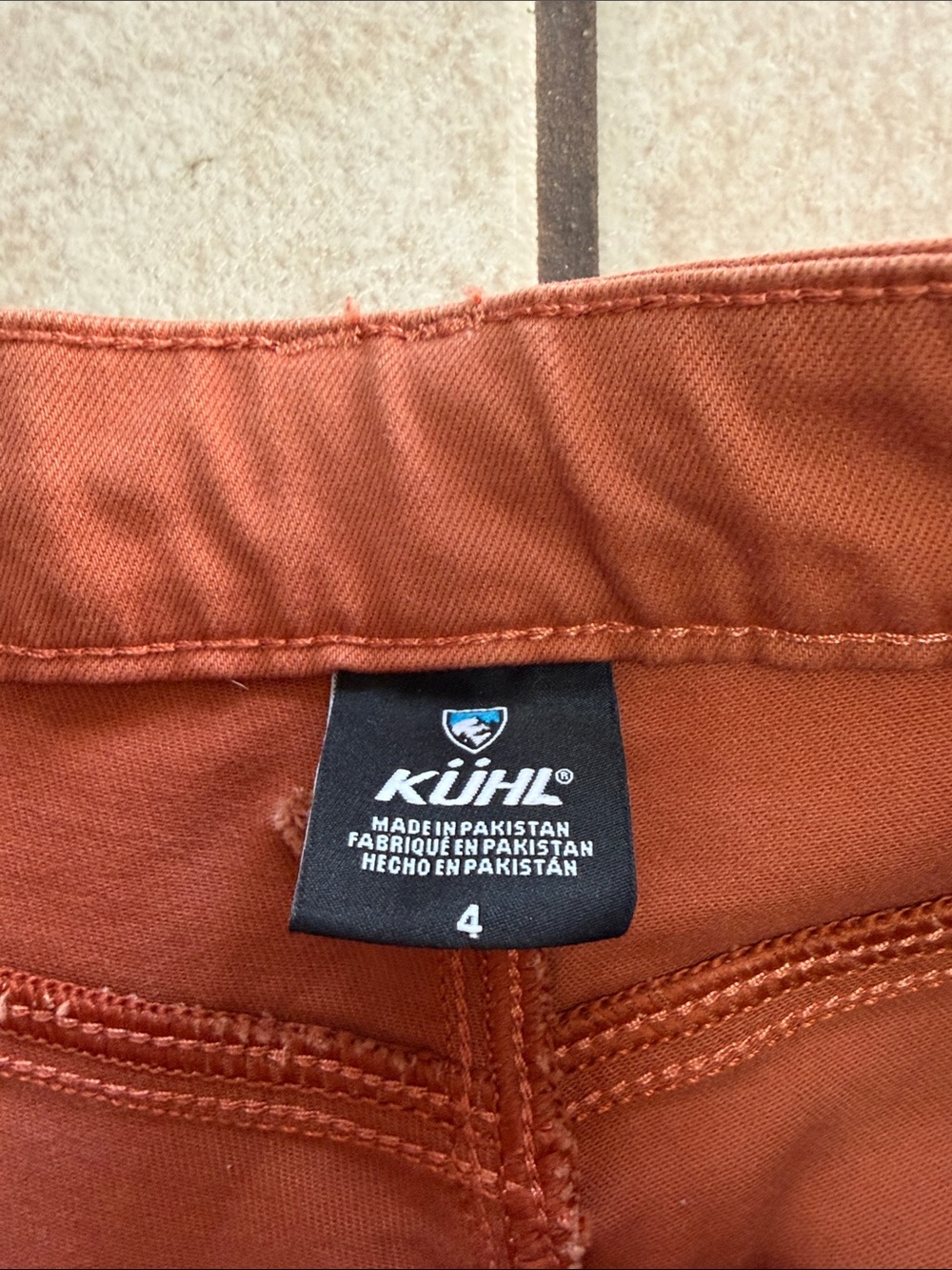KÜHL Size 4 Rust Orange Hiking Trail Outdoor Shorts - Picture 2 of 6